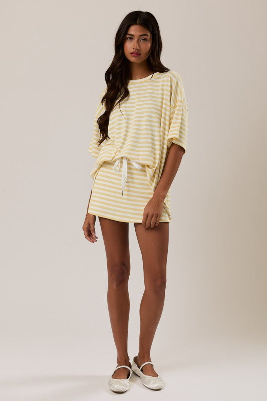 STRIPPED UP SKORT