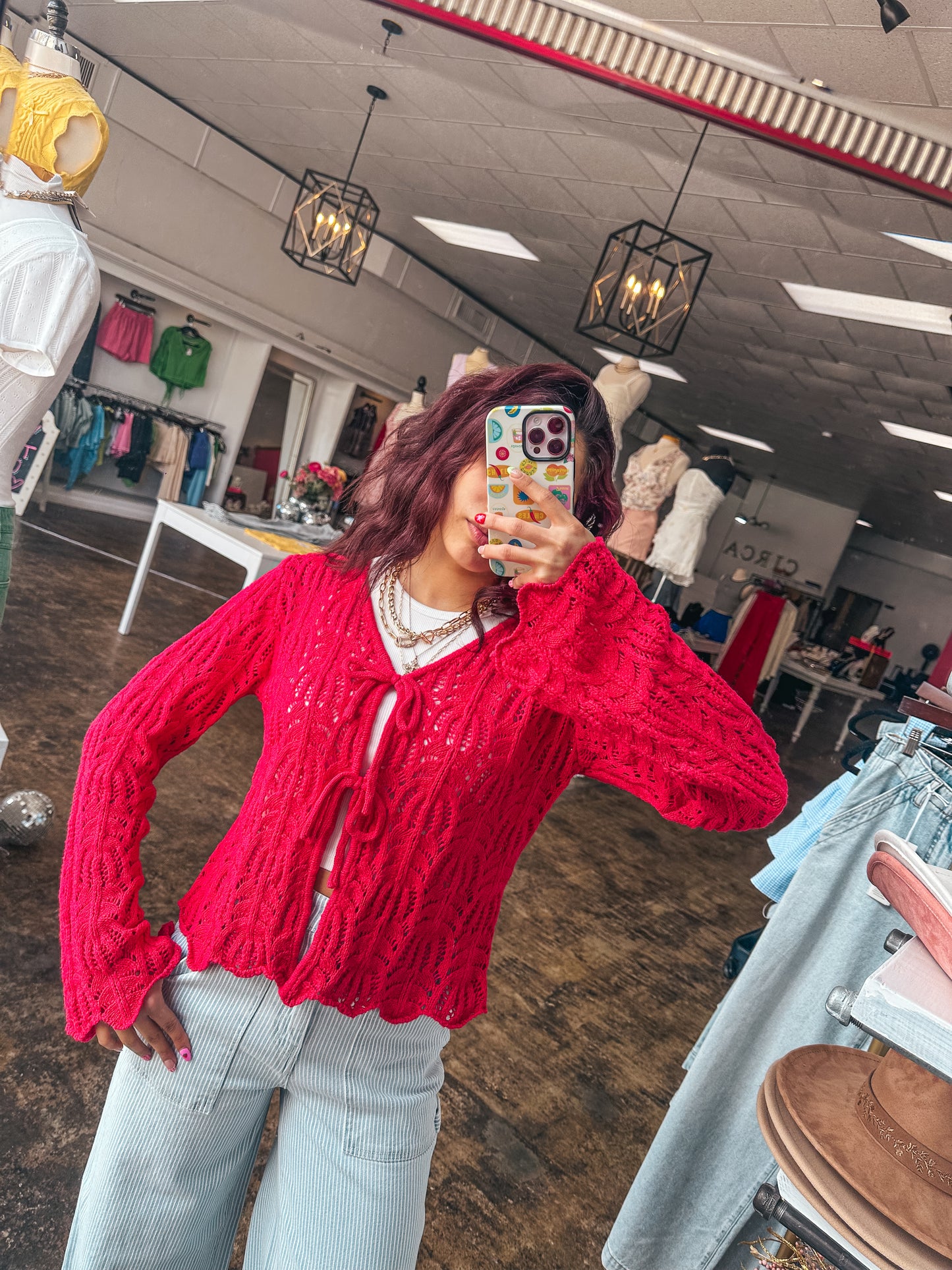 BERRY KISSABLE CARDI