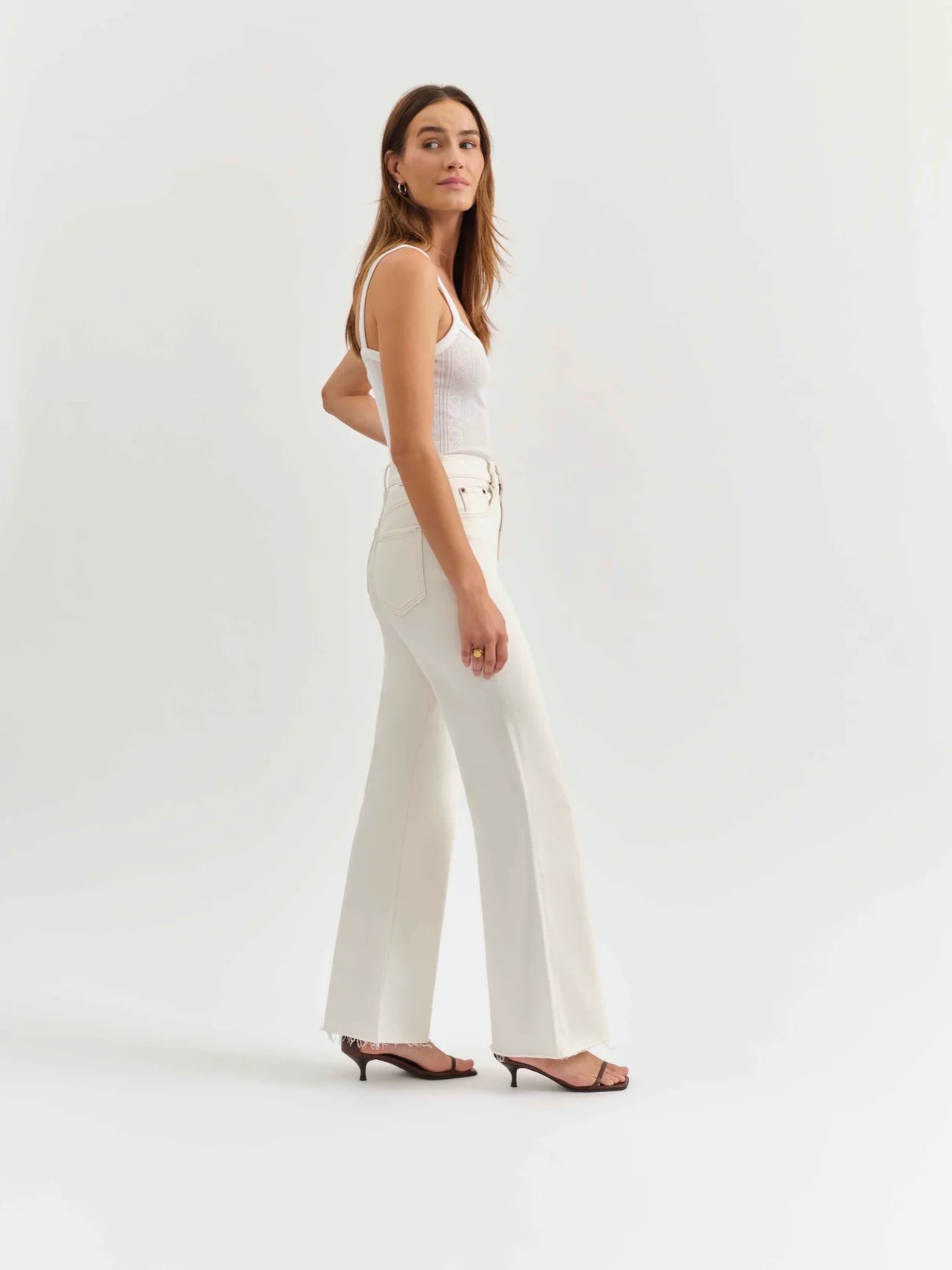 FAR OUT WID LEG CREAM DAZE DENIM