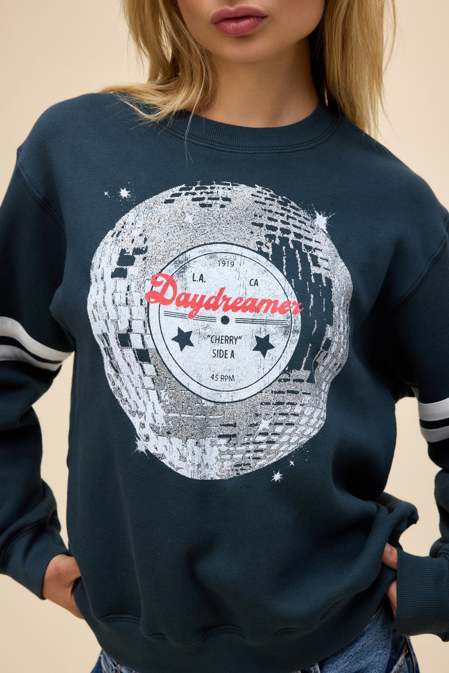 DISCO BALL VARSITY SWEATSHIRT