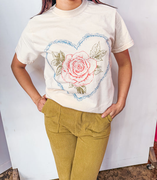 ROSE PATCH TEE