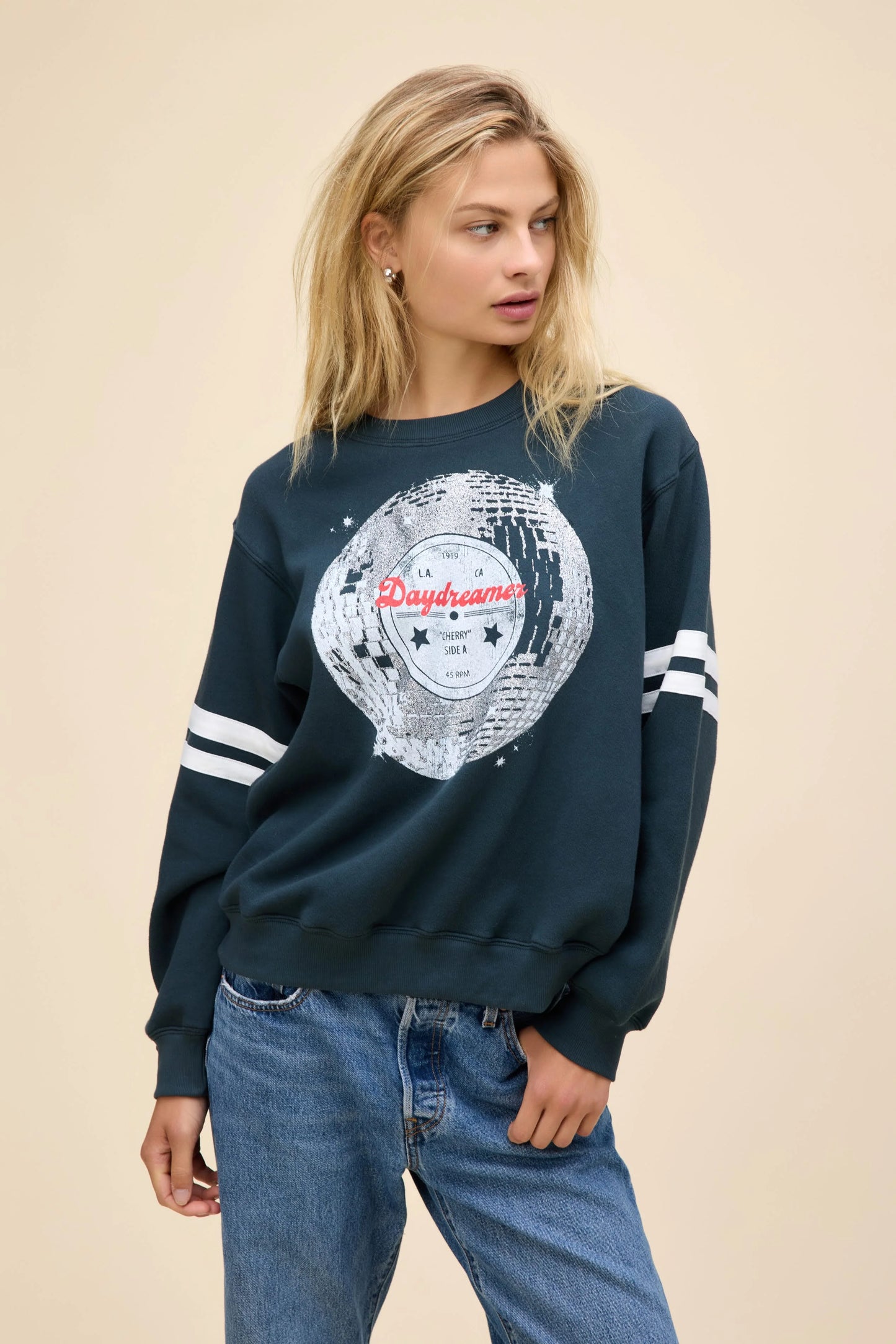 DISCO BALL VARSITY SWEATSHIRT