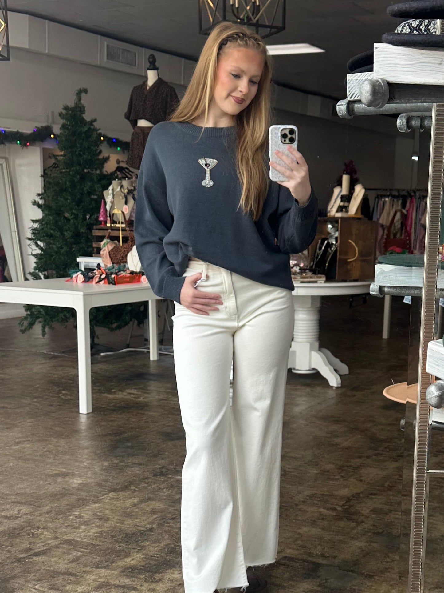 SORA MARTINI BEAD SWEATER