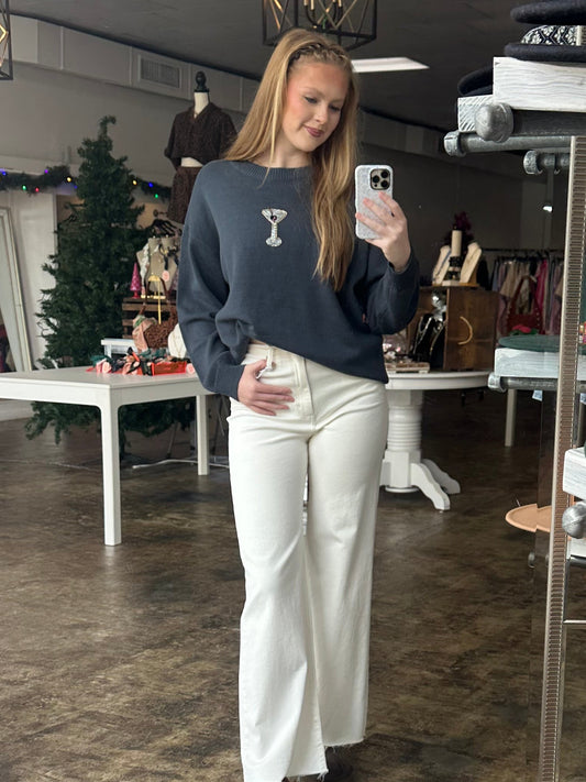 SORA MARTINI BEAD SWEATER