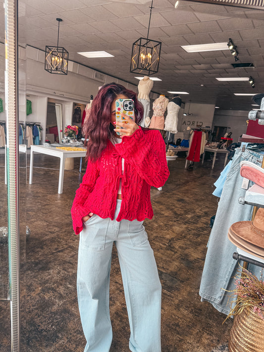 BERRY KISSABLE CARDI