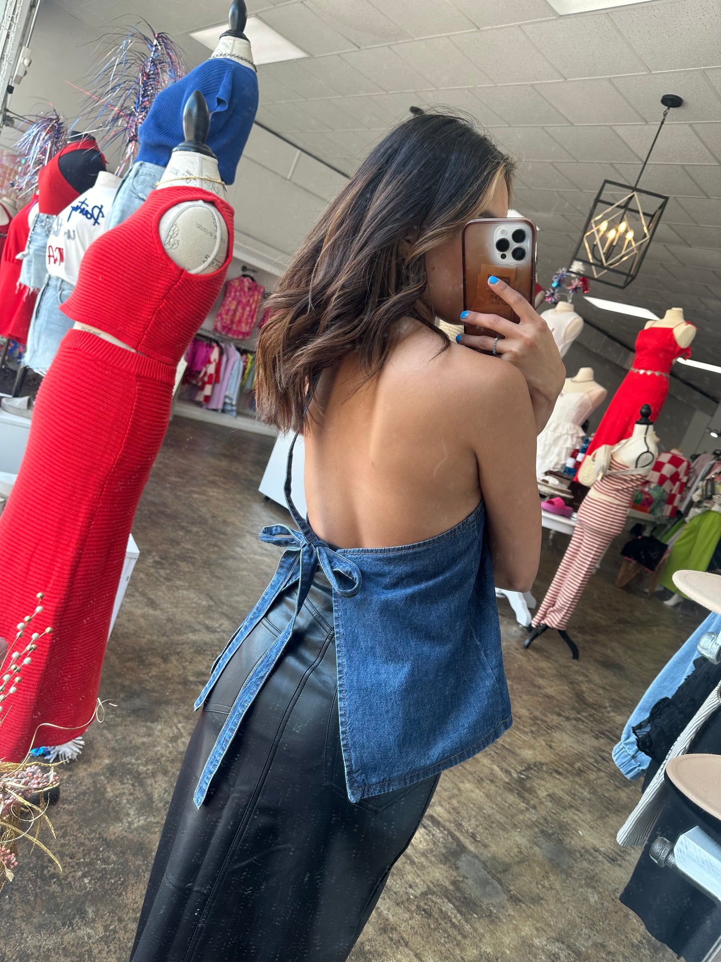 DEVIN DENIM TOP