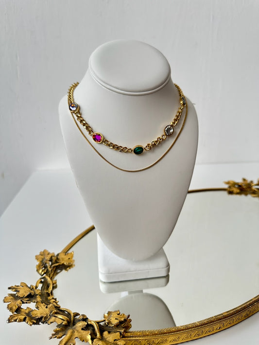 JEWELED STACK NECKLACE