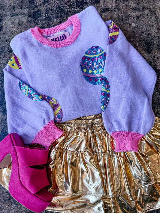 SEQUINS EASTER SWEATER