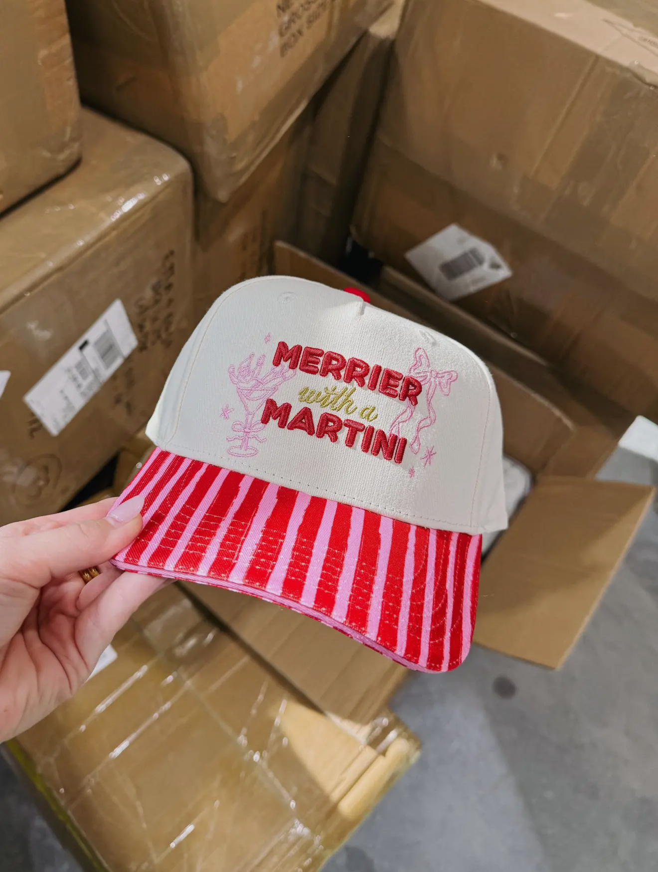 MERRIER WITH A MARTINI HAT