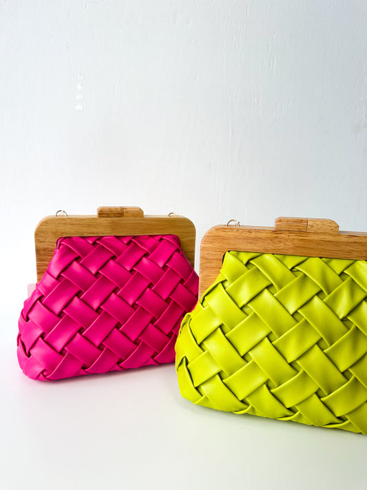 Leather quilted purse