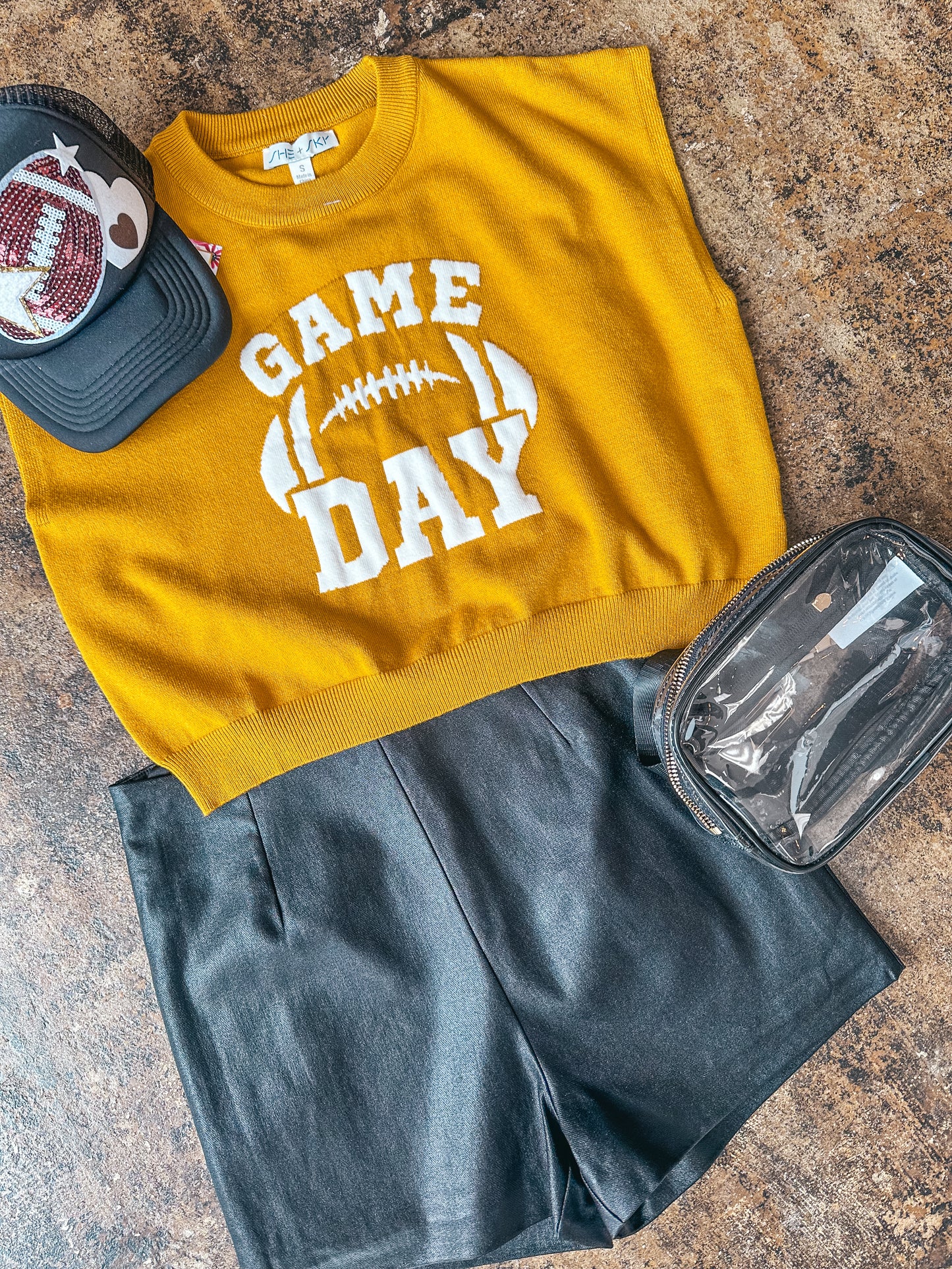 GOLD GAME DAY SWEATER